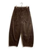 CLESSTEクレスト）の古着「WOOL CORDUROY MASSIVE TWISTED PANTS」｜ブラウン