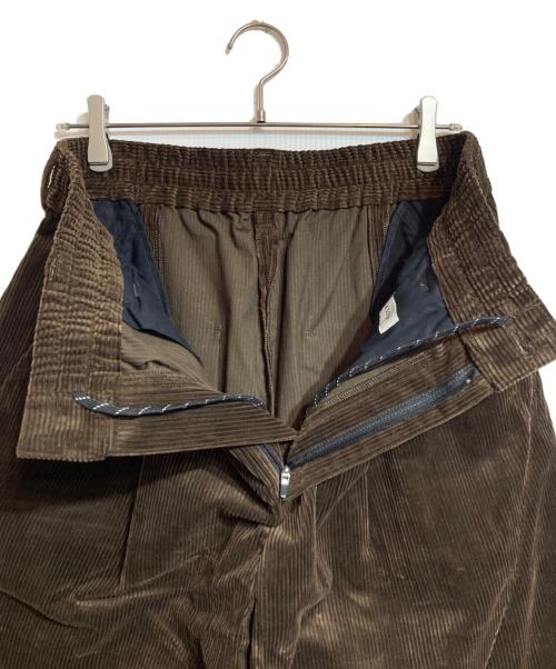 CLESSTE（クレスト）CLESSTE (クレスト) WOOL CORDUROY MASSIVE TWISTED PANTS ブラウン サイズ:2の古着・服飾アイテム