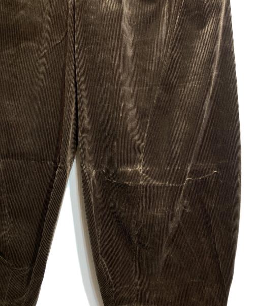 CLESSTE（クレスト）CLESSTE (クレスト) WOOL CORDUROY MASSIVE TWISTED PANTS ブラウン サイズ:2の古着・服飾アイテム