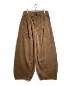 CLESSTEクレスト）の古着「WOOL CORDUROY MASSIVE TWISTED PANTS」｜ブラウン