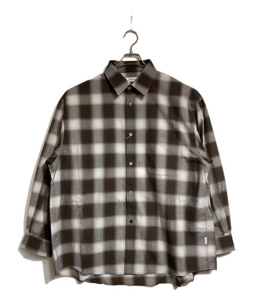 CLESSTE（クレスト）CLESSTE (クレスト) OMBRE CHECK CLASSIC CITY L/S SHIRT ブラウン サイズ:2の古着・服飾アイテム