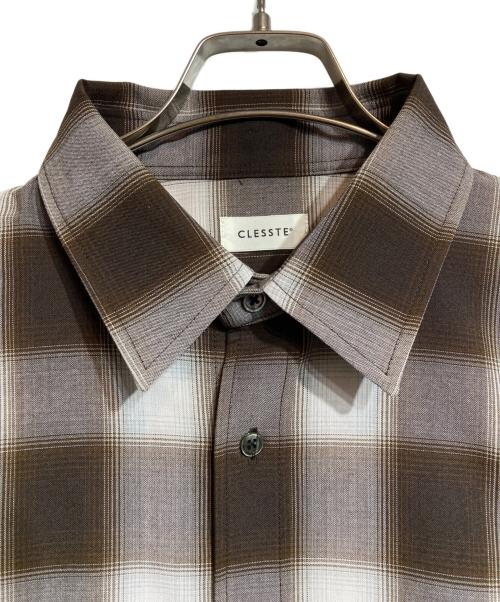 CLESSTE（クレスト）CLESSTE (クレスト) OMBRE CHECK CLASSIC CITY L/S SHIRT ブラウン サイズ:2の古着・服飾アイテム