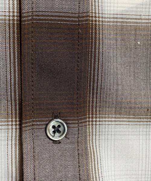 CLESSTE（クレスト）CLESSTE (クレスト) OMBRE CHECK CLASSIC CITY L/S SHIRT ブラウン サイズ:2の古着・服飾アイテム