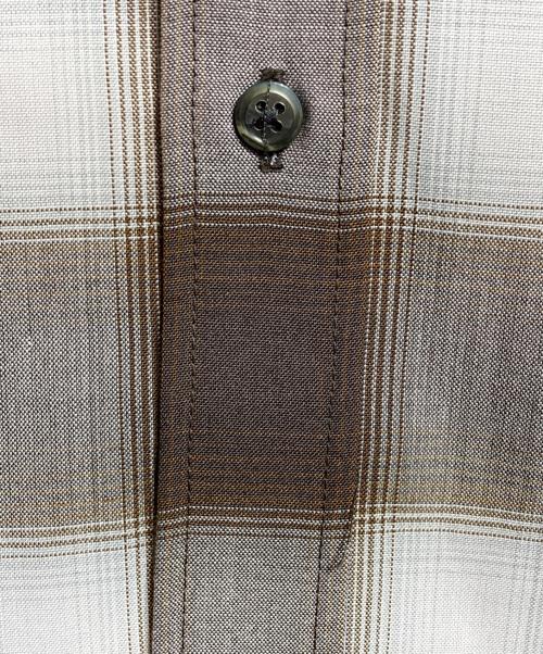 CLESSTE（クレスト）CLESSTE (クレスト) OMBRE CHECK CLASSIC CITY L/S SHIRT ブラウン サイズ:2の古着・服飾アイテム