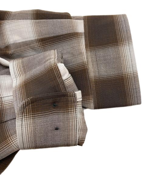 CLESSTE（クレスト）CLESSTE (クレスト) OMBRE CHECK CLASSIC CITY L/S SHIRT ブラウン サイズ:2の古着・服飾アイテム