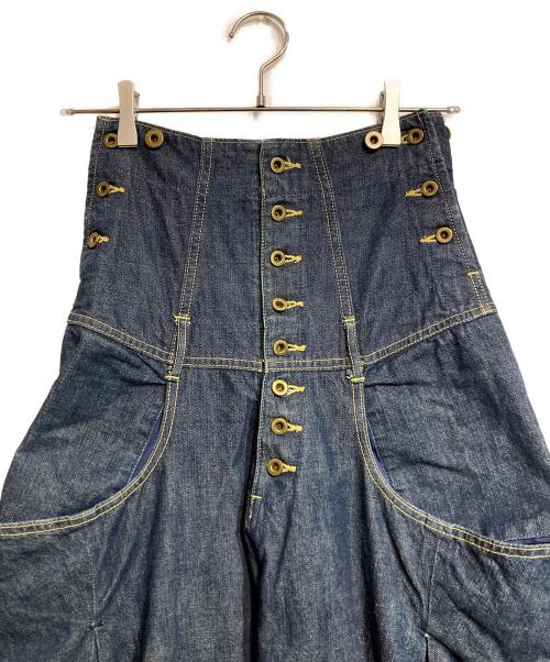 KAPITAL（キャピタル）KAPITAL (キャピタル) ハイウエストバギージーンズ インディゴの古着・服飾アイテム