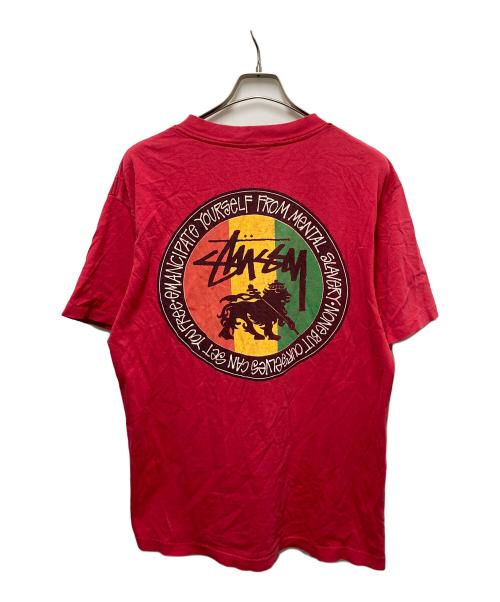 stussy（ステューシー）stussy (ステューシー) 80sラスタライオンプリントTシャツ レッド サイズ:	SIZE Lの古着・服飾アイテム