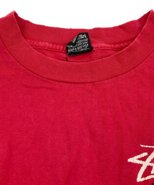 stussy（ステューシー）stussy (ステューシー) 80sラスタライオンプリントTシャツ レッド サイズ:	SIZE Lの古着・服飾アイテム