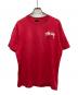 stussy（ステューシー）の古着「80sラスタライオンプリントTシャツ」｜レッド