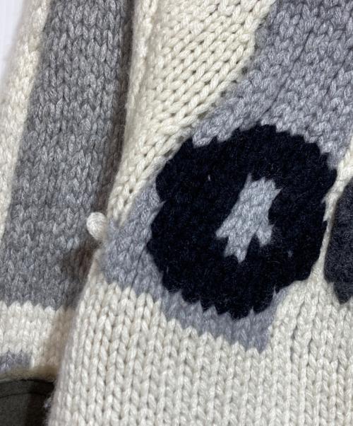 CASHYAGE（カシヤージュ）CASHYAGE (カシヤージュ) TADANORIYOKOO ニットジャケット グレー×アイボリー サイズ:48の古着・服飾アイテム