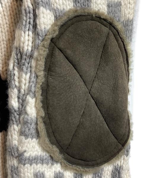 CASHYAGE（カシヤージュ）CASHYAGE (カシヤージュ) TADANORIYOKOO ニットジャケット グレー×アイボリー サイズ:48の古着・服飾アイテム