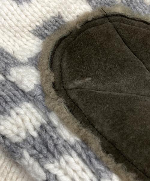 CASHYAGE（カシヤージュ）CASHYAGE (カシヤージュ) TADANORIYOKOO ニットジャケット グレー×アイボリー サイズ:48の古着・服飾アイテム