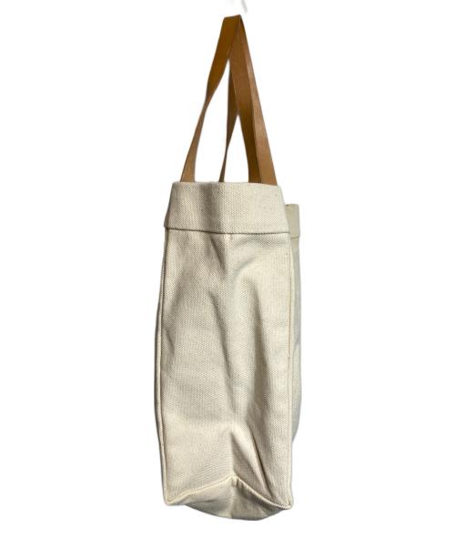 campomaggi（カンポマッジ）campomaggi (カンポマッジ) キャンバスレザートートバッグ ベージュの古着・服飾アイテム