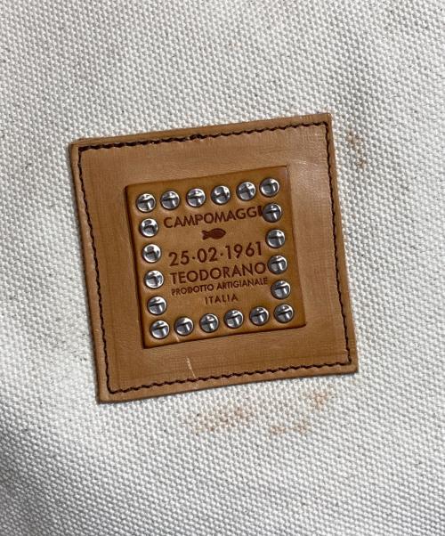 campomaggi（カンポマッジ）campomaggi (カンポマッジ) キャンバスレザートートバッグ ベージュの古着・服飾アイテム