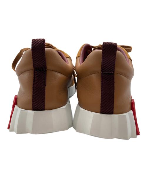 HERMES（エルメス）HERMES (エルメス) Hロゴレザースニーカー ブラウン サイズ:41の古着・服飾アイテム