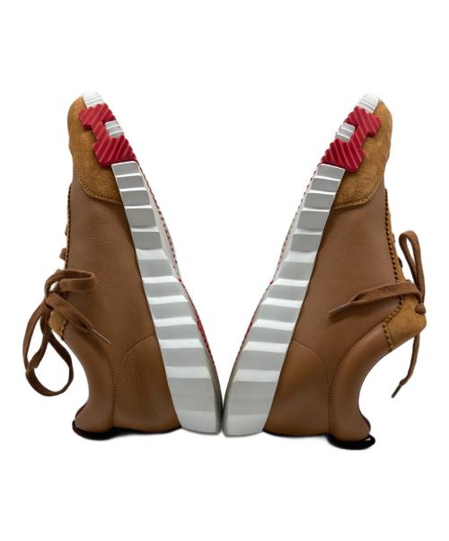 HERMES（エルメス）HERMES (エルメス) Hロゴレザースニーカー ブラウン サイズ:41の古着・服飾アイテム