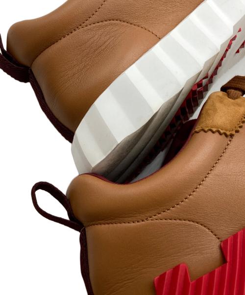 HERMES（エルメス）HERMES (エルメス) Hロゴレザースニーカー ブラウン サイズ:41の古着・服飾アイテム