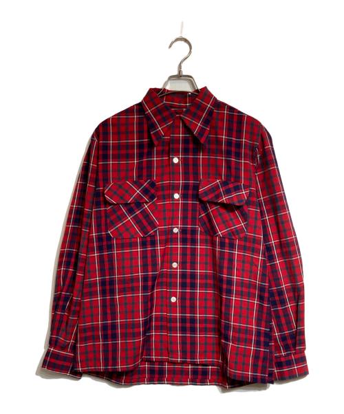 McGREGOR（マクレガー）McGREGOR (マクレガー) ヴィンテージオープンカラーシャツ レッド サイズ:Mの古着・服飾アイテム