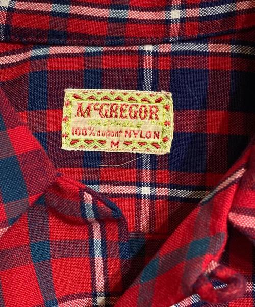 McGREGOR（マクレガー）McGREGOR (マクレガー) ヴィンテージオープンカラーシャツ レッド サイズ:Mの古着・服飾アイテム