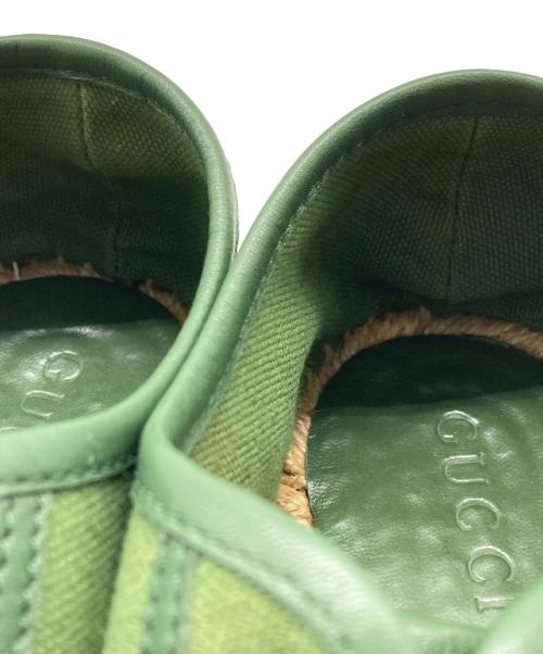 GUCCI（グッチ）GUCCI (グッチ) エスパドリーユスニーカー グリーン サイズ: 6 1/2の古着・服飾アイテム