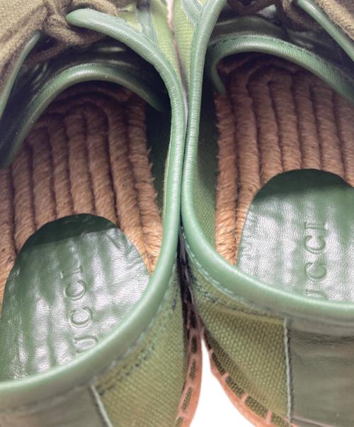 GUCCI（グッチ）GUCCI (グッチ) エスパドリーユスニーカー グリーン サイズ: 6 1/2の古着・服飾アイテム