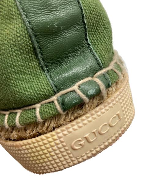 GUCCI（グッチ）GUCCI (グッチ) エスパドリーユスニーカー グリーン サイズ: 6 1/2の古着・服飾アイテム