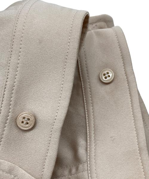 CORNERSTONE（コーナーストーン）CORNERSTONE (コーナーストーン) スリットデザイン ポリシャツ ベージュ サイズ:44の古着・服飾アイテム