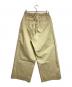 SOFTHYPHEN (ソフトハイフン) ORGANIC COTTON CHINO TUCKED EXTRA WIDE PANTS ベージュ サイズ:3：8000円