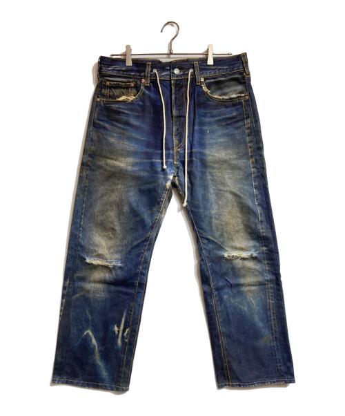 JUNYA WATANABE MAN（ジュンヤワタナベマン）JUNYA WATANABE MAN (ジュンヤワタナベマン) LEVI'S (リーバイス) berberjin (ベンベルジン) 綿ツイル転写プリントデニム インディゴ サイズ:Ｓの古着・服飾アイテム