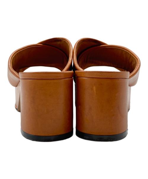 MARNI（マルニ）MARNI (マルニ) クロスレザーサンダル ブラウン サイズ:37の古着・服飾アイテム