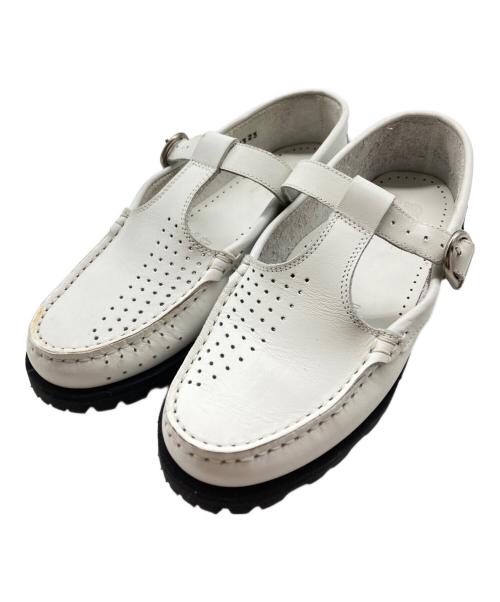 PARABOOT（パラブーツ）PARABOOT (パラブーツ) バボードストラップローファー ホワイト サイズ:4の古着・服飾アイテム