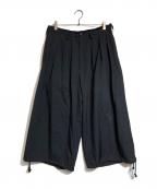 GROUND Yグラウンドワイ）の古着「WOOL GABARDINE BALLOON PANTS」｜ブラック