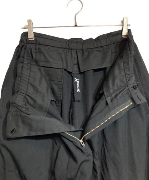 GROUND Y（グラウンドワイ）GROUND Y (グラウンドワイ) WOOL GABARDINE BALLOON PANTS ブラック サイズ:3の古着・服飾アイテム