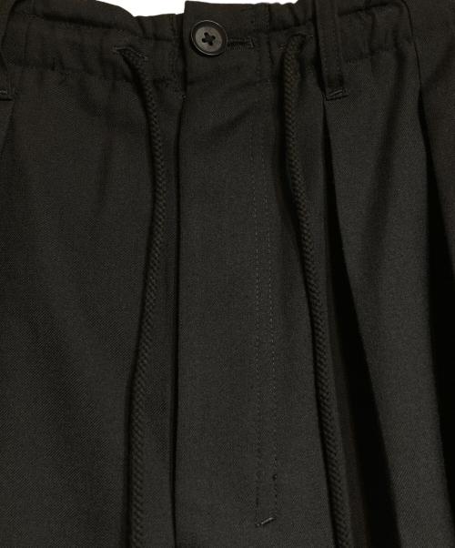 GROUND Y（グラウンドワイ）GROUND Y (グラウンドワイ) T/W gabardine Crow pants ブラック サイズ:3の古着・服飾アイテム
