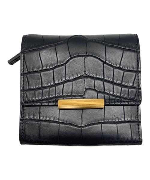 BOTTEGA VENETA（ボッテガベネタ）BOTTEGA VENETA (ボッテガベネタ) 3つ折りコンパクトウォレット ブラックの古着・服飾アイテム