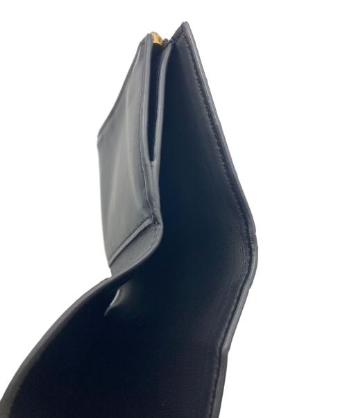 BOTTEGA VENETA（ボッテガベネタ）BOTTEGA VENETA (ボッテガベネタ) 3つ折りコンパクトウォレット ブラックの古着・服飾アイテム