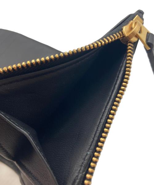 BOTTEGA VENETA（ボッテガベネタ）BOTTEGA VENETA (ボッテガベネタ) 3つ折りコンパクトウォレット ブラックの古着・服飾アイテム