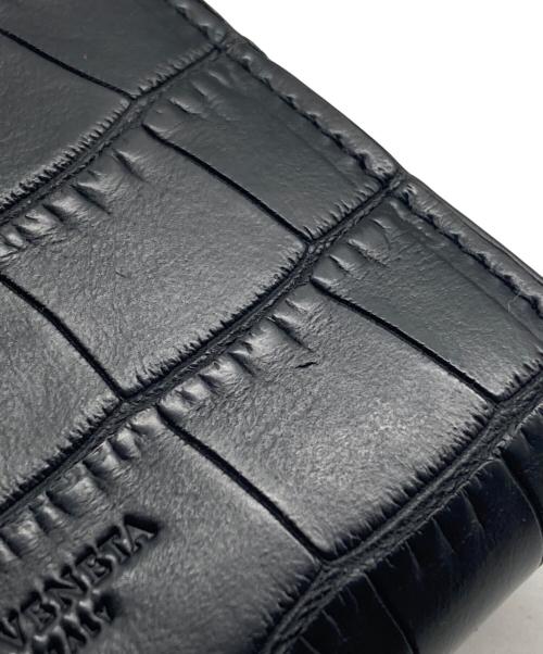 BOTTEGA VENETA（ボッテガベネタ）BOTTEGA VENETA (ボッテガベネタ) 3つ折りコンパクトウォレット ブラックの古着・服飾アイテム