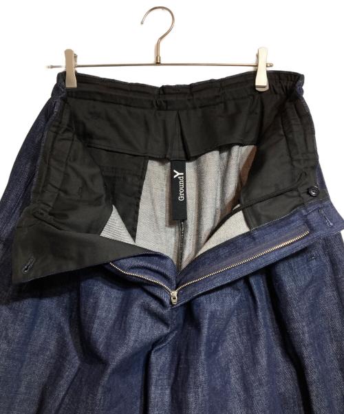 GROUND Y（グラウンドワイ）GROUND Y (グラウンドワイ) 12OZ DENIM BALLOON PANTS インディゴ サイズ:3の古着・服飾アイテム
