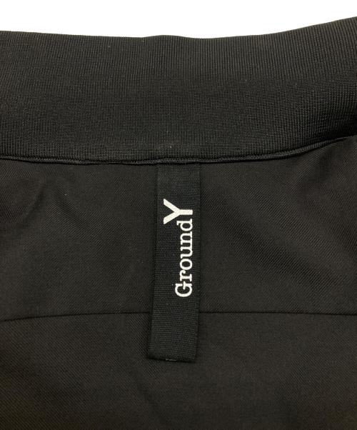 GROUND Y（グラウンドワイ）GROUND Y (グラウンドワイ) GABARDINE ZIP-UP STANDING COLLAR LONG SHIRT ブラック サイズ:3の古着・服飾アイテム