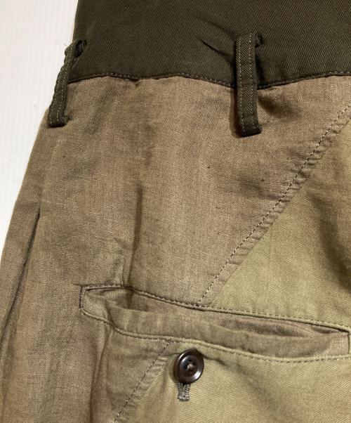 GROUND Y（グラウンドワイ）GROUND Y (グラウンドワイ) キュビズムパッチワークパンツ カーキ サイズ:3の古着・服飾アイテム