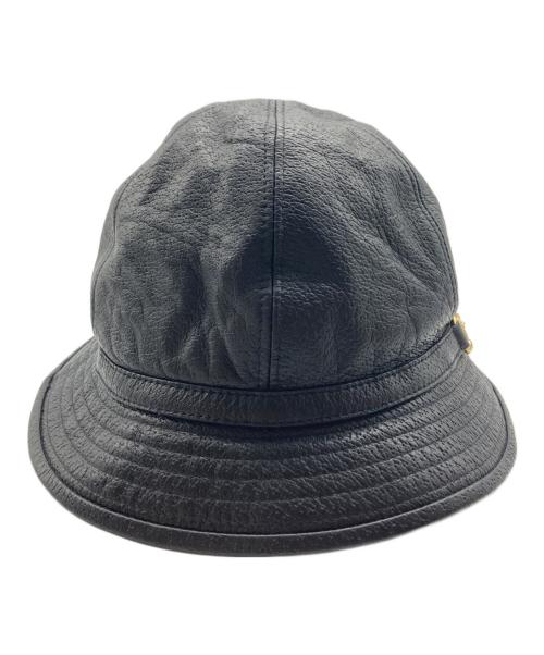 GUCCI（グッチ）GUCCI (グッチ) ホースビット ラムレザーハット ブラック サイズ:Lの古着・服飾アイテム