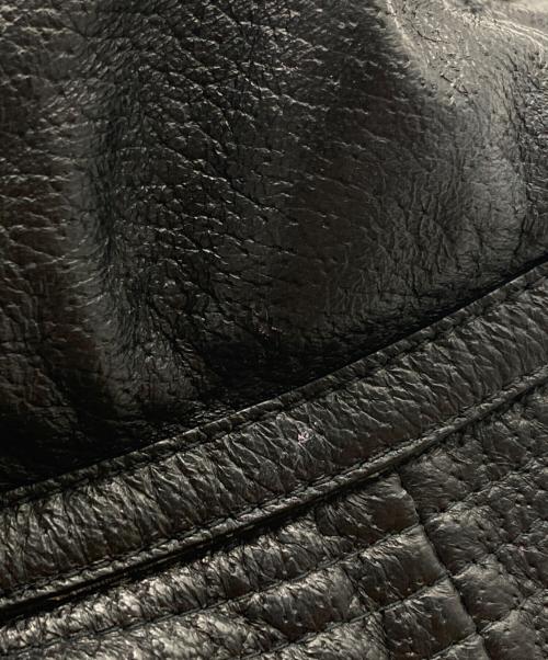 GUCCI（グッチ）GUCCI (グッチ) ホースビット ラムレザーハット ブラック サイズ:Lの古着・服飾アイテム