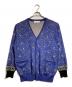 TOGA VIRILIS（トーガ ビリリース）の古着「総柄ニットカーディガン」｜ブルー