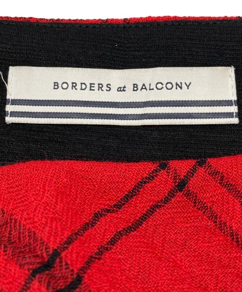 BORDERS at BALCONY（ボーダーズアットバルコニー）BORDERS at BALCONY (ボーダーズアットバルコニー) フリルデザインスカート レッド×ブラック サイズ:36の古着・服飾アイテム