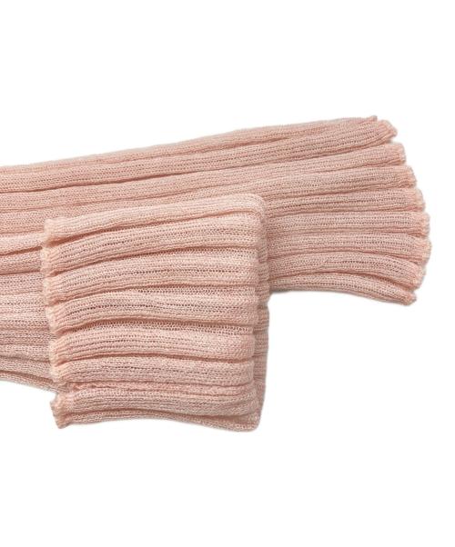 STUNNING LURE（スタニングルアー）STUNNING LURE (スタニングルアー) rシアーリブVネックカーディガン ピンク サイズ:Sの古着・服飾アイテム