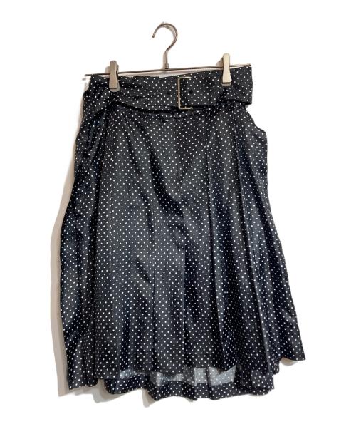 tricot COMME des GARCONS（トリココムデギャルソン）tricot COMME des GARCONS (トリココムデギャルソン) ドットプリーツ巻きスカート ブラック サイズ:Mの古着・服飾アイテム