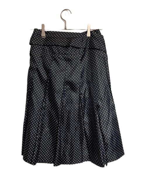 tricot COMME des GARCONS（トリココムデギャルソン）tricot COMME des GARCONS (トリココムデギャルソン) ドットプリーツ巻きスカート ブラック サイズ:Mの古着・服飾アイテム