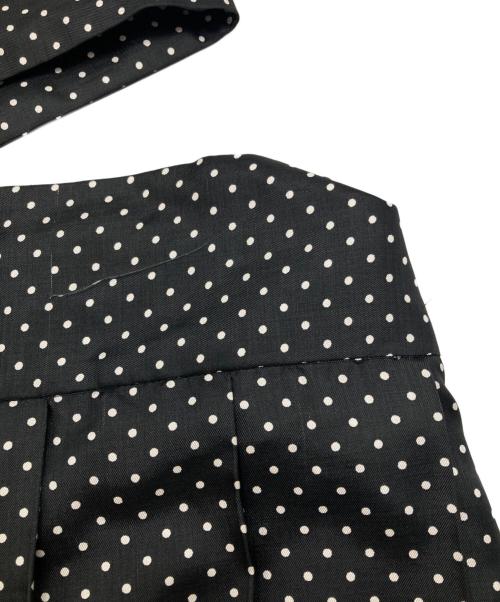 tricot COMME des GARCONS（トリココムデギャルソン）tricot COMME des GARCONS (トリココムデギャルソン) ドットプリーツ巻きスカート ブラック サイズ:Mの古着・服飾アイテム