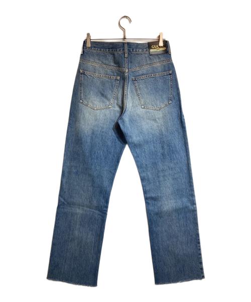 GUCCI（グッチ）GUCCI (グッチ) ストーンウォッシュフレアデニムパンツ インディゴ サイズ:31の古着・服飾アイテム